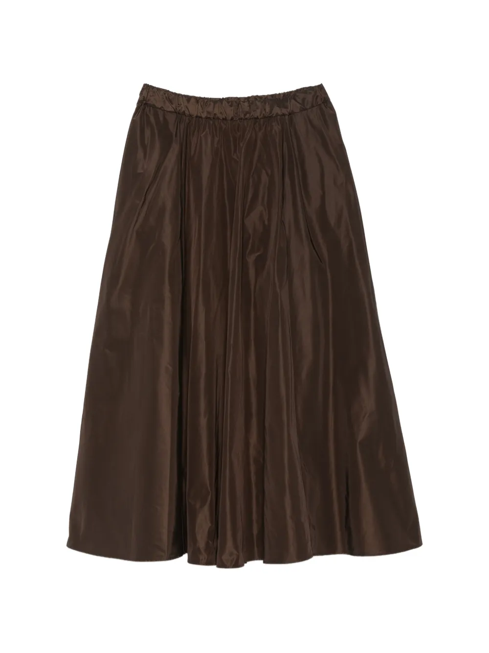 ASPESI pleated midi skirt - Braun