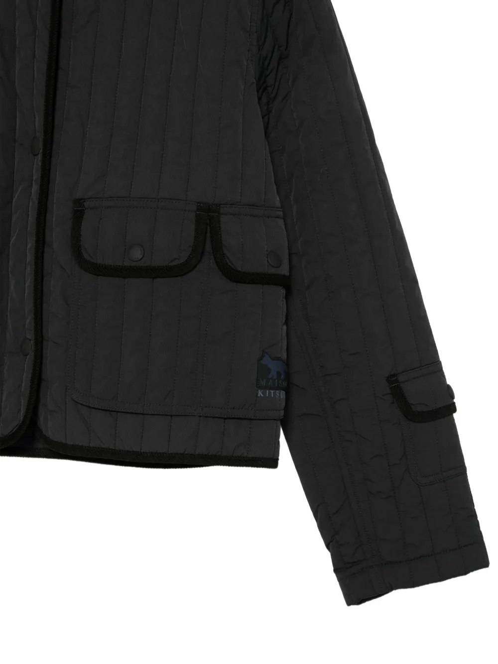 Maison Kitsuné quilted jacket Zwart
