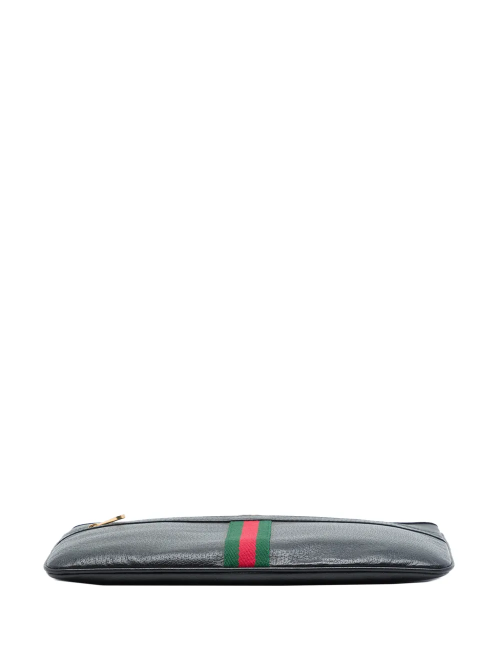 Gucci Pre-Owned 2016-2026 Web Ophidia kalfsleren clutch Zwart