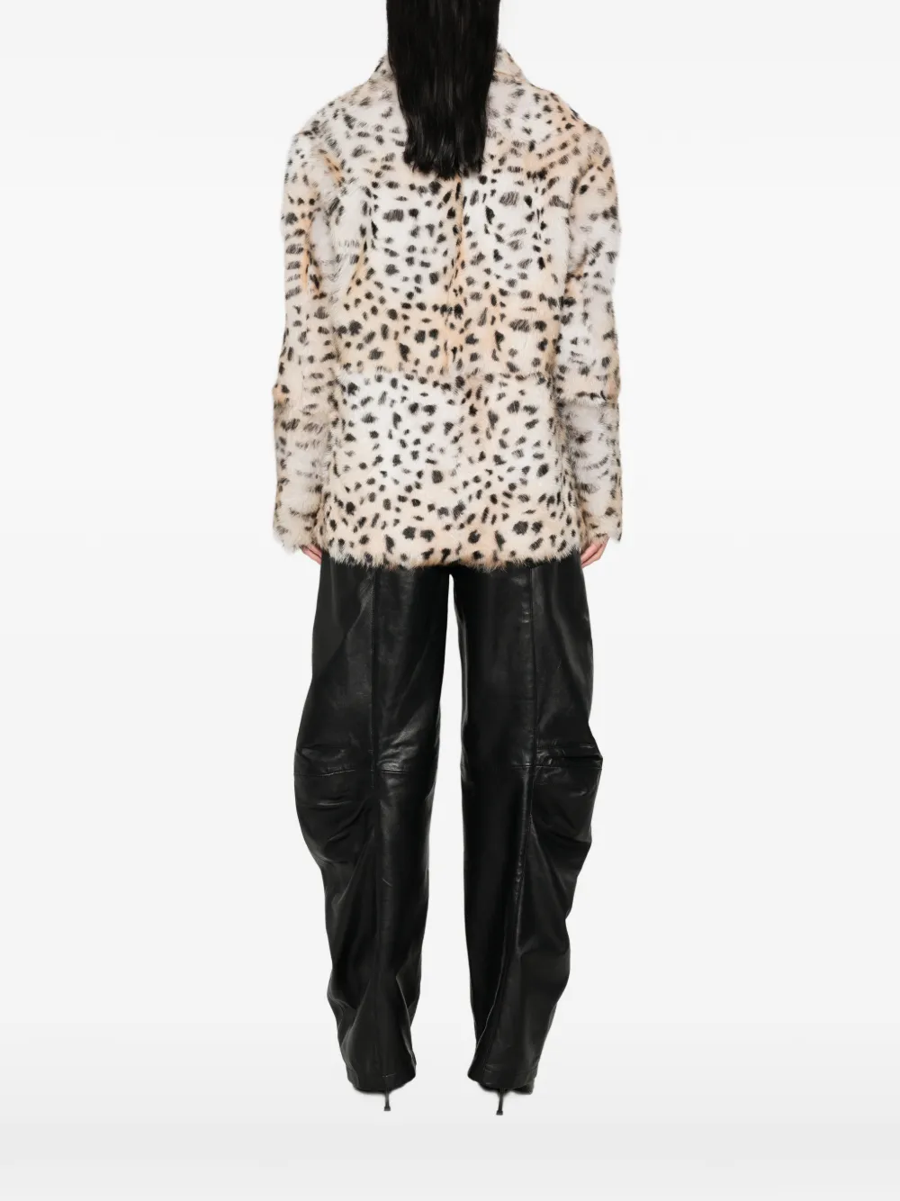 Arma Omkeerbaar jack met luipaardprint Beige