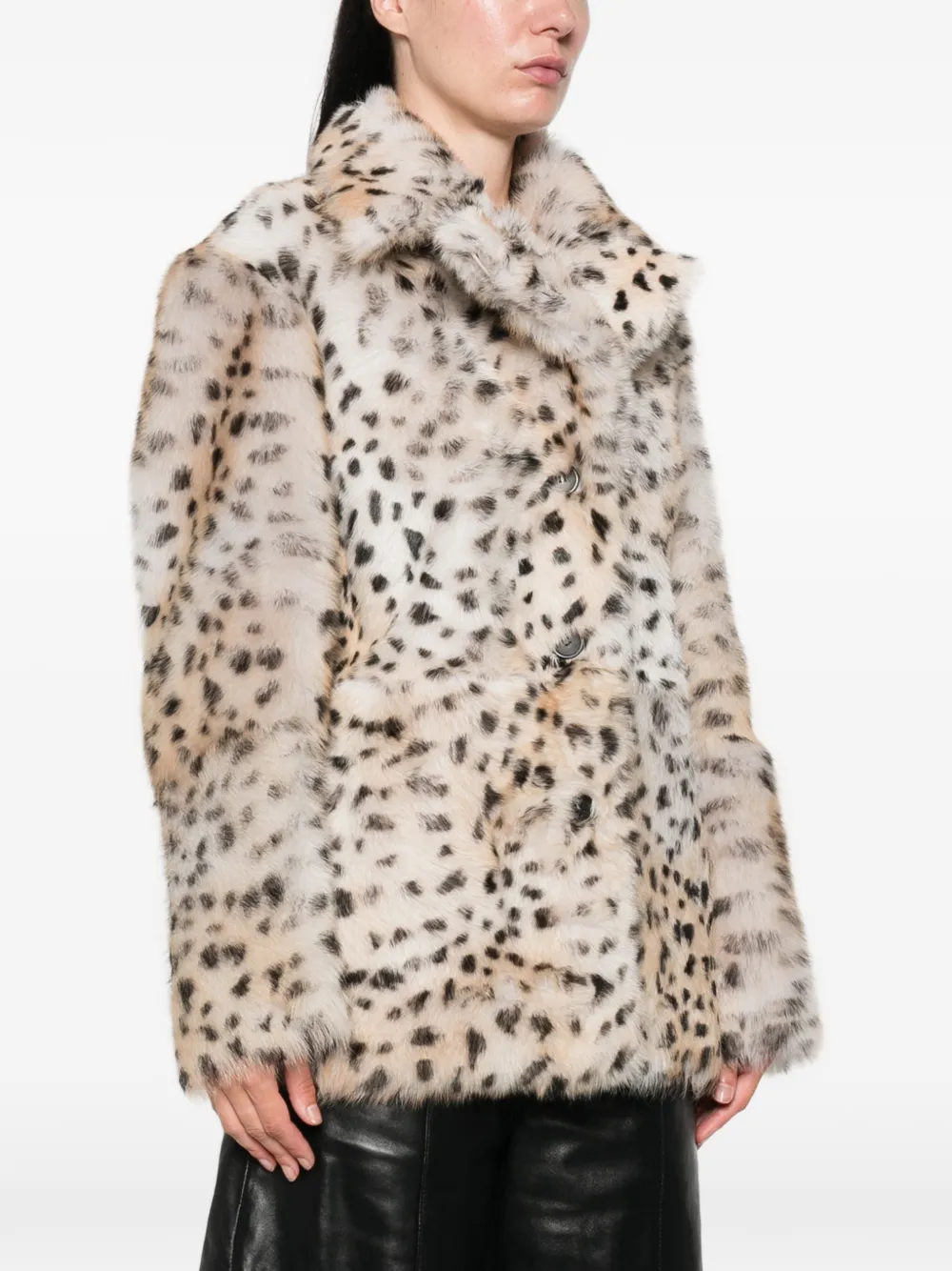 Arma Omkeerbaar jack met luipaardprint Beige