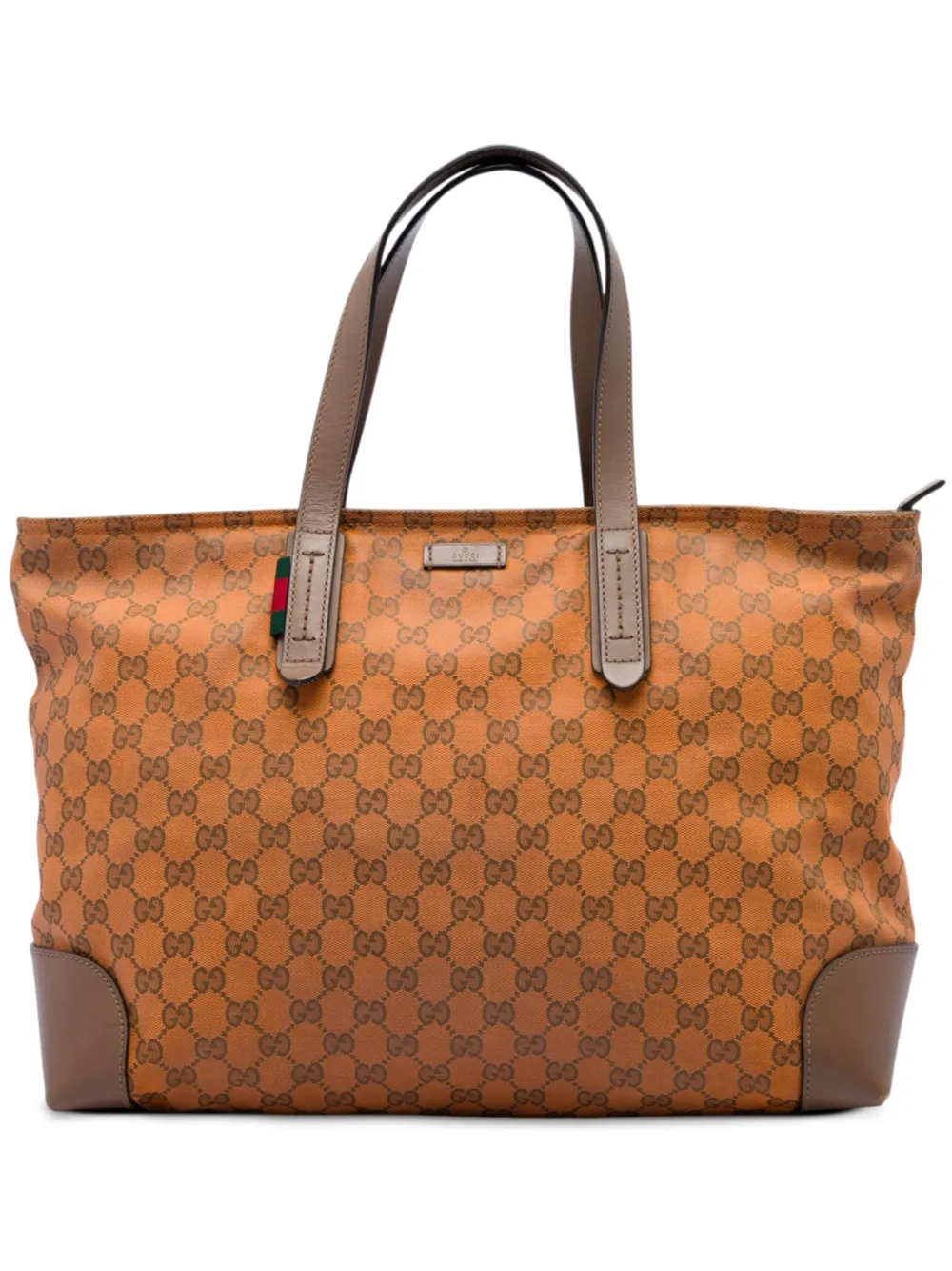 Gucci Pre-Owned 2016-2026 GG Canvas Web tote bag - Arancione