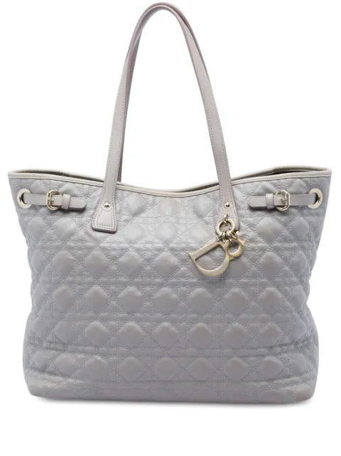 Christian Dior Pre-Owned 2012 Large Coated Canvas Cannage Panarea tote bag