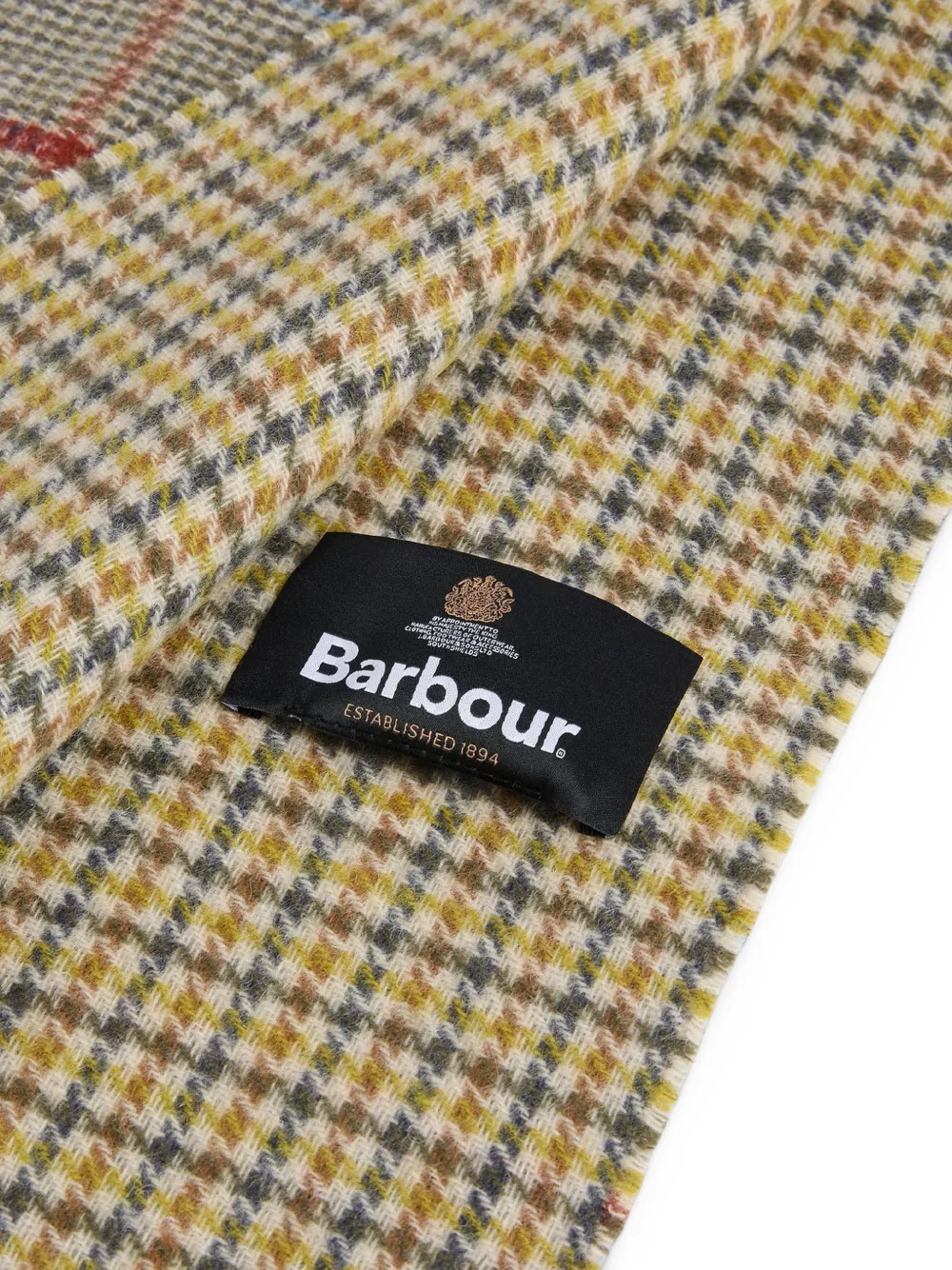 Barbour Macklow geruite sjaal Beige