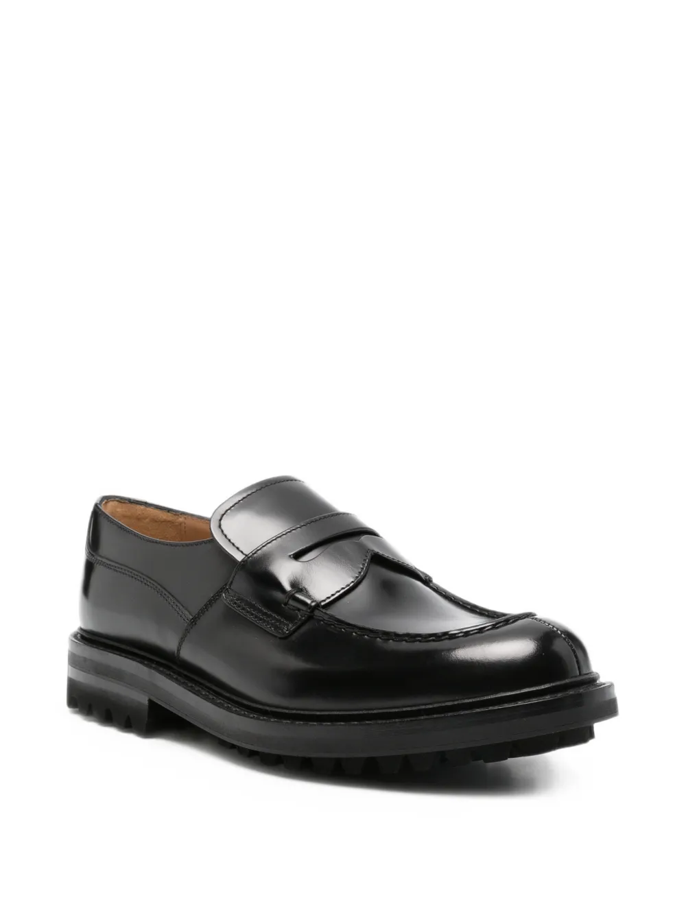 Church's chunky-sole penny-slot loafers Zwart