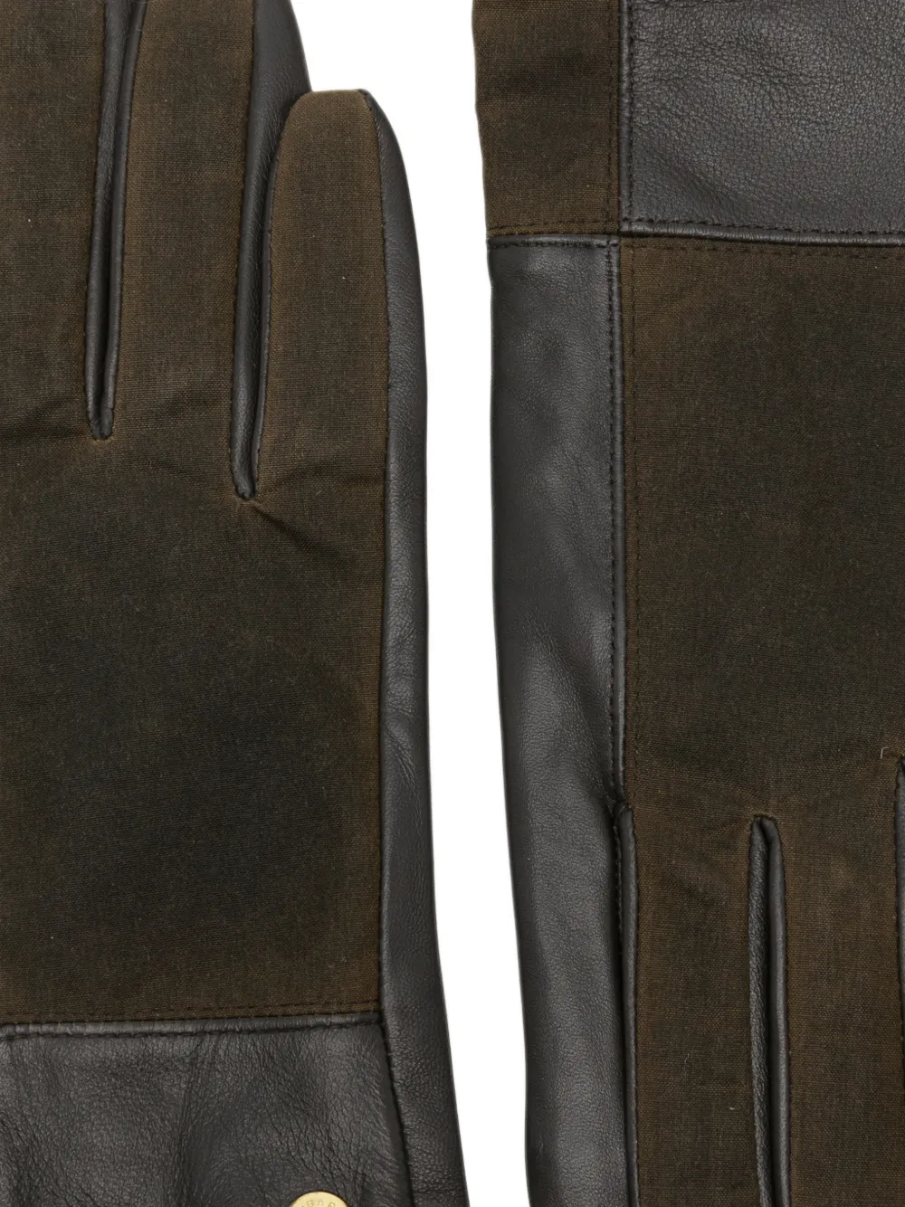 Barbour Handschoenen met vlakken en logostuds Bruin
