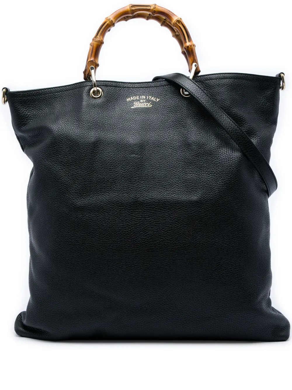 Gucci Pre-Owned 2016-2026 Calfskin Bamboo Shopper satchel - Nero