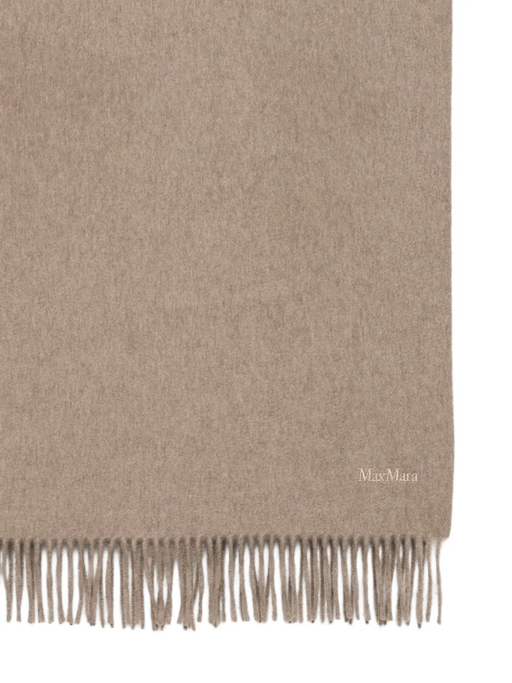 Max Mara Baci sjaal met franje Beige