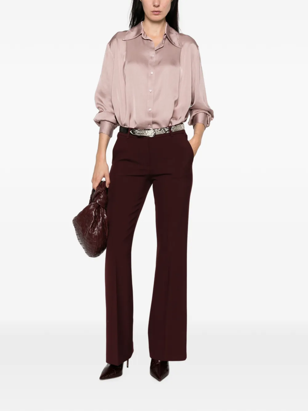 Seductive Rosie flared broek Rood