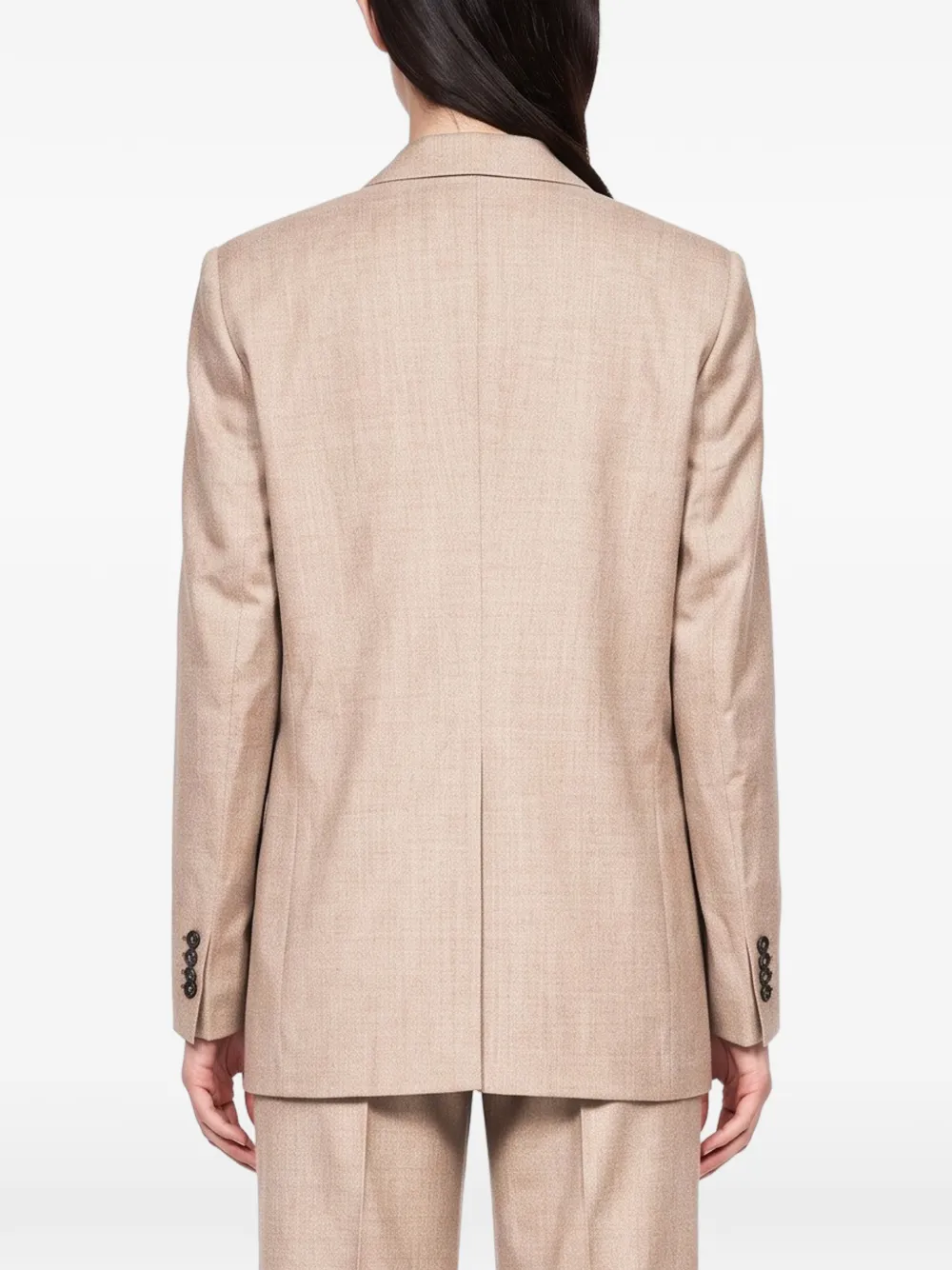 Tagliatore double-breasted peak-lapel blazer Beige