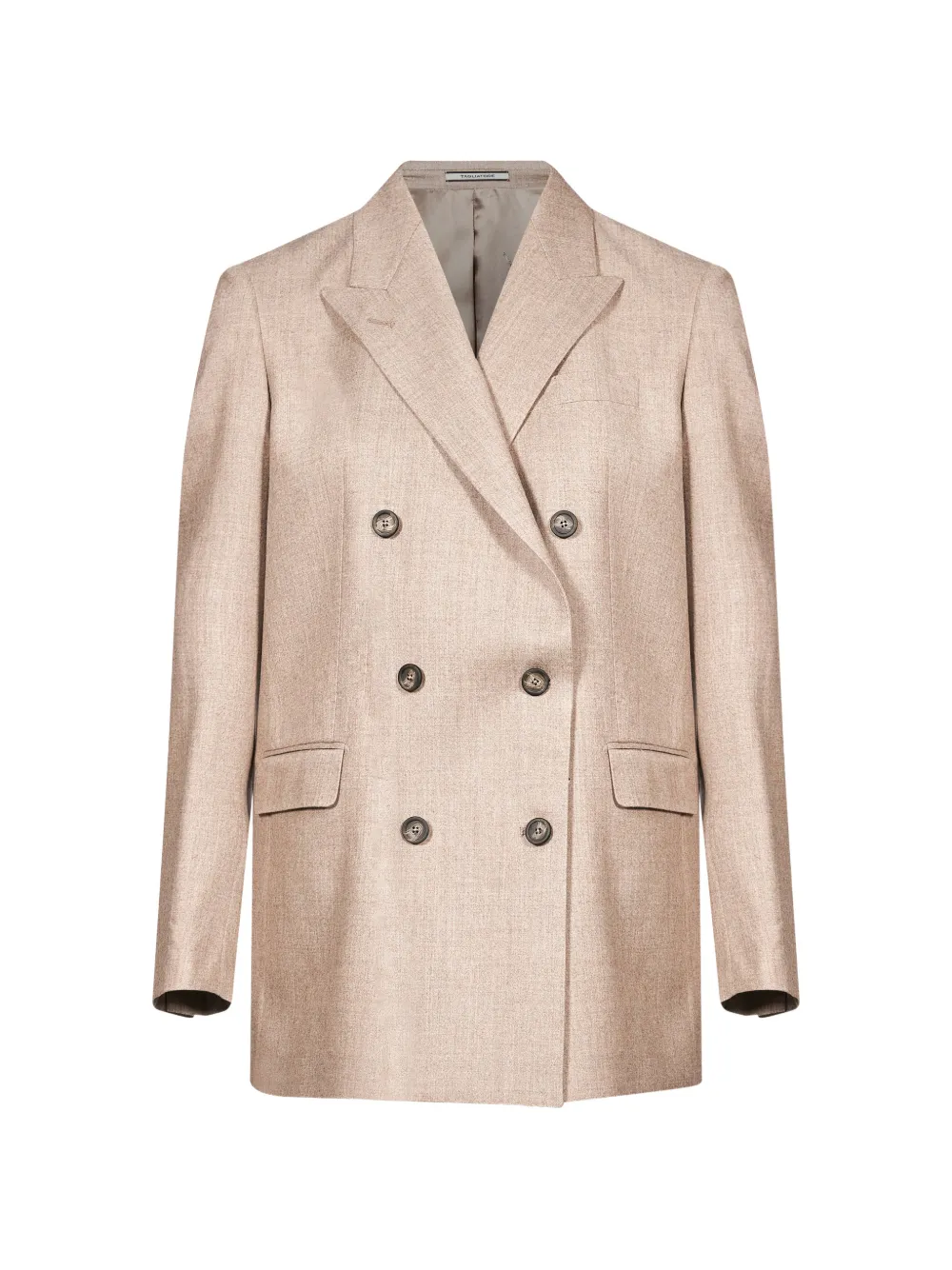 Tagliatore double-breasted peak-lapel blazer Beige