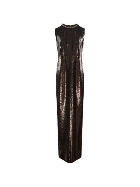 Roland Mouret sequin-embellished crystal-neckline dress