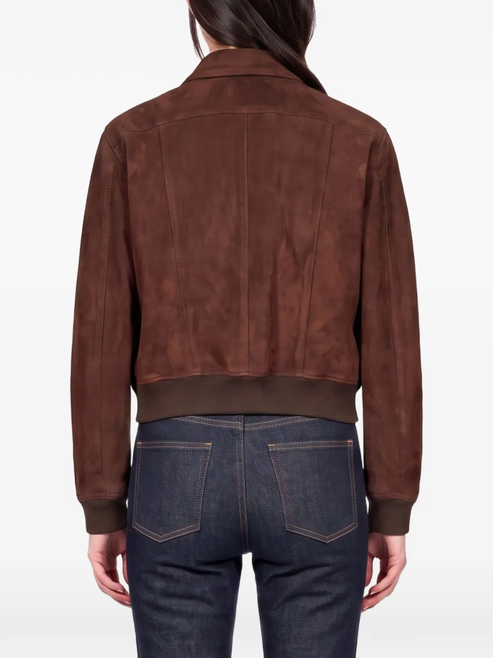 Tagliatore Katia suede bomber jacket Bruin