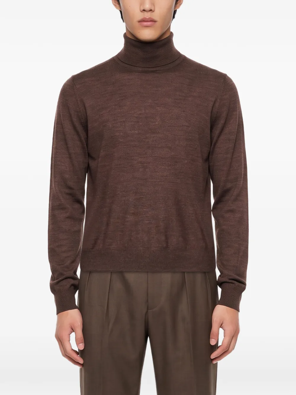Tagliatore Mike roll-neck sweater Bruin