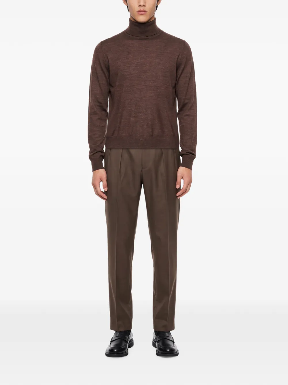 Tagliatore Mike roll-neck sweater Bruin