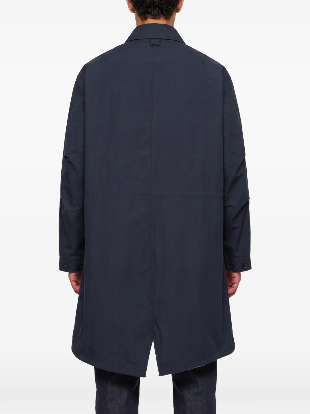 YMC Jas met fishtail en trekkoordtaille Blauw
