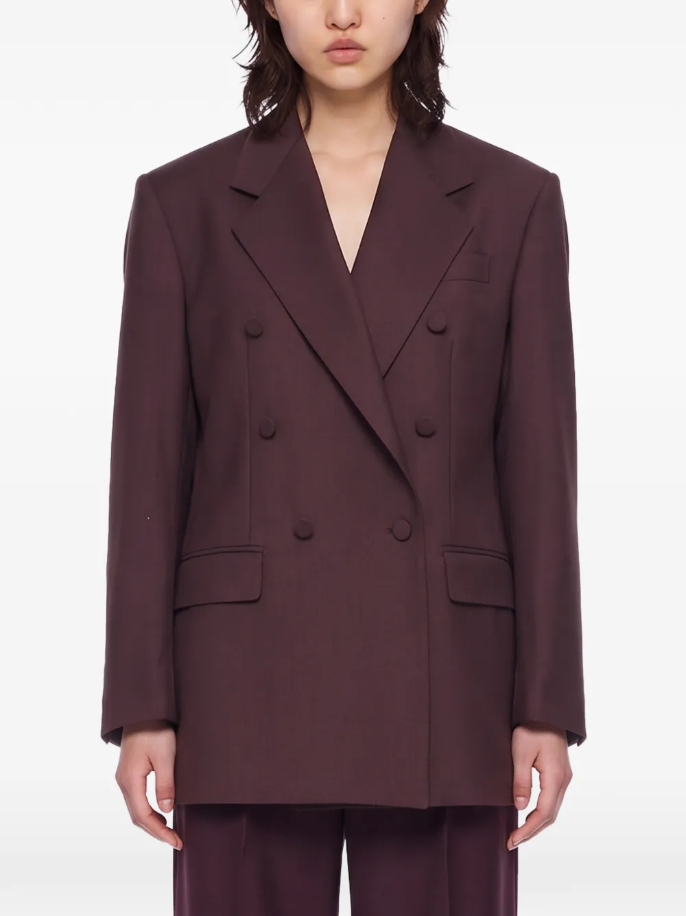 Tagliatore Loreley double-breasted blazer suit Rood