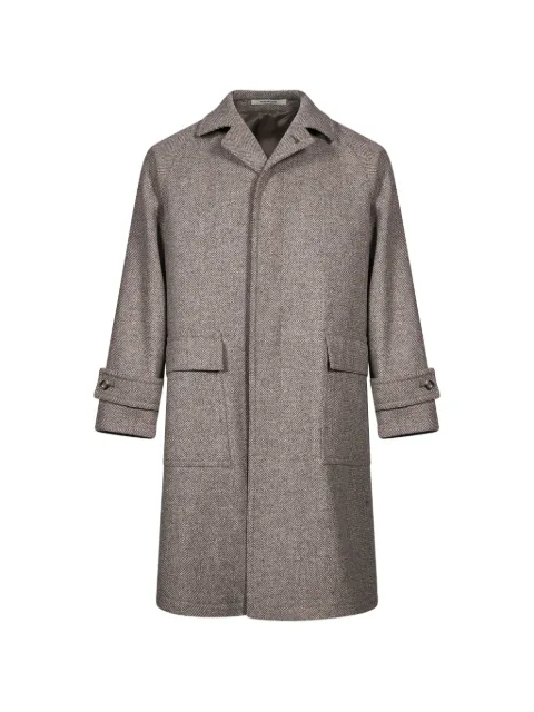 Tagliatore Loyd herringbone-pattern raglan-sleeve coat