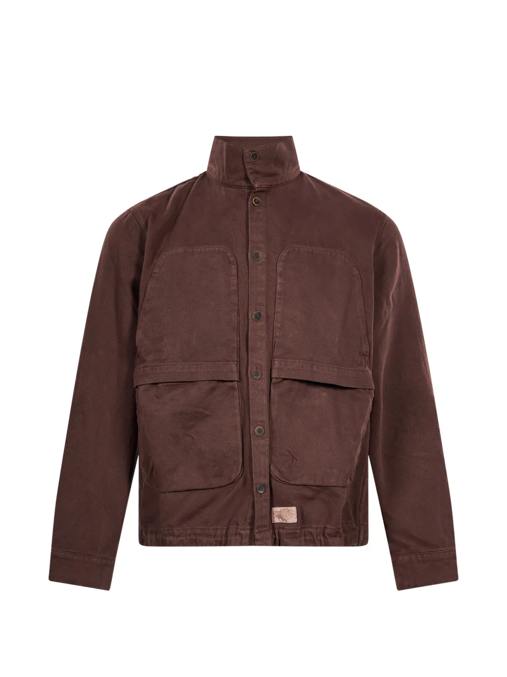 RANRA button-up funnel-neck coat