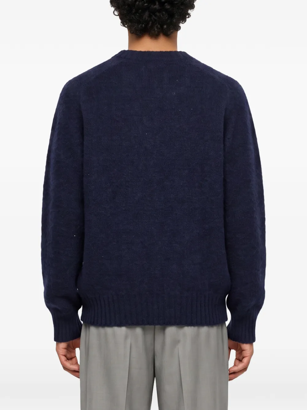 YMC Trui met ronde hals en raglan mouwen Blauw