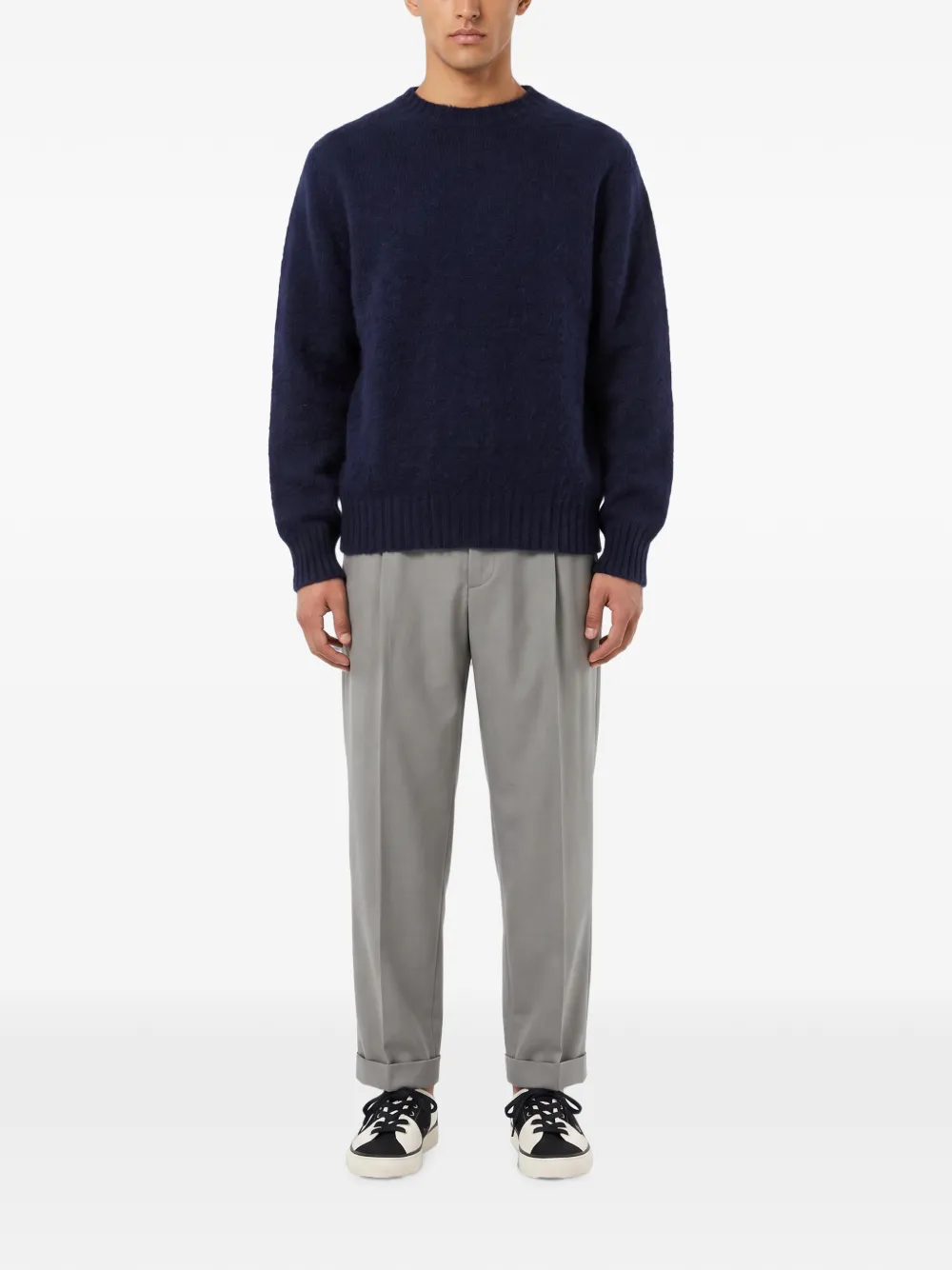 YMC Trui met ronde hals en raglan mouwen Blauw