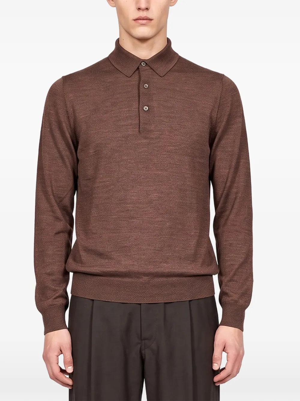 Tagliatore long-sleeve polo shirt Bruin