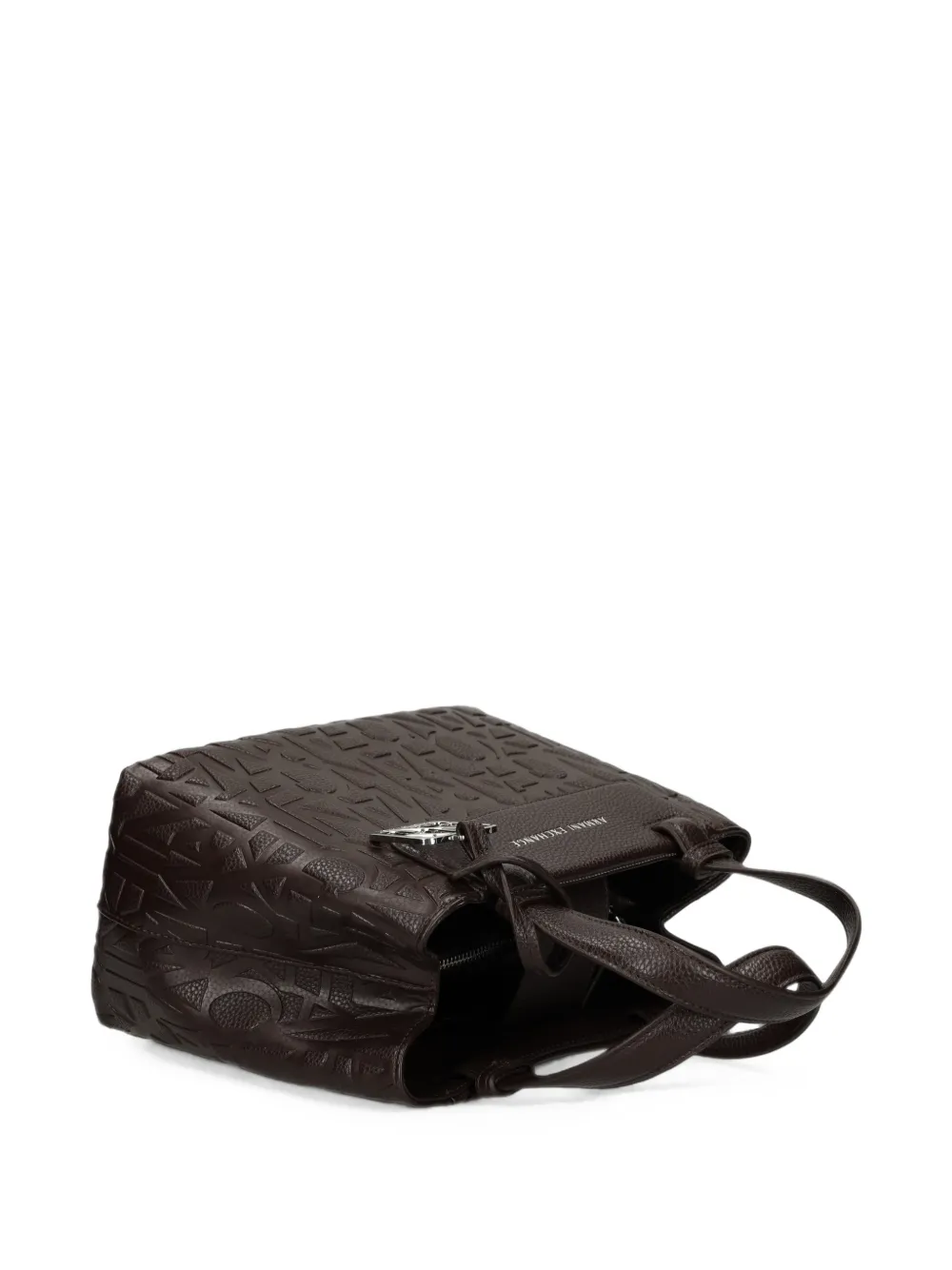 Armani Exchange Shopper met logo-reliëf Bruin
