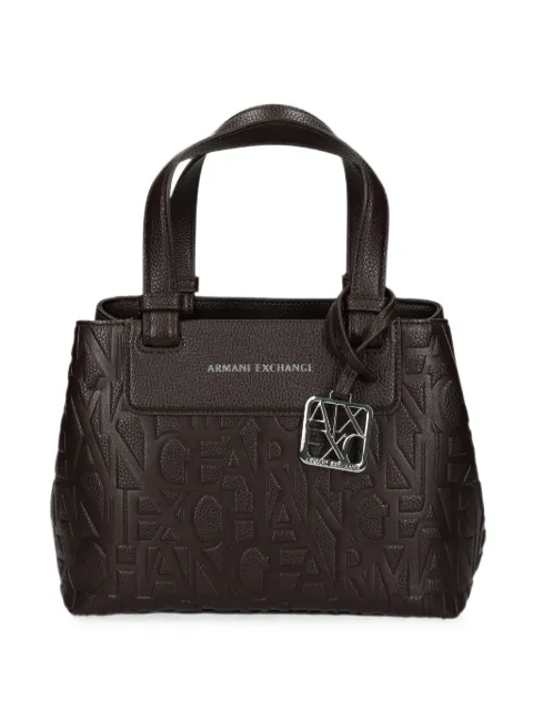 Armani Exchange logo-embossed tote bag