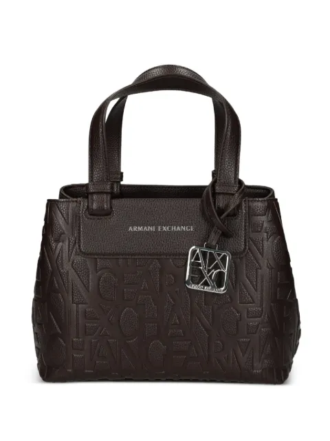 Armani Exchange logo-embossed tote bag