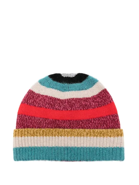 Paul Smith striped-knit beanie hat