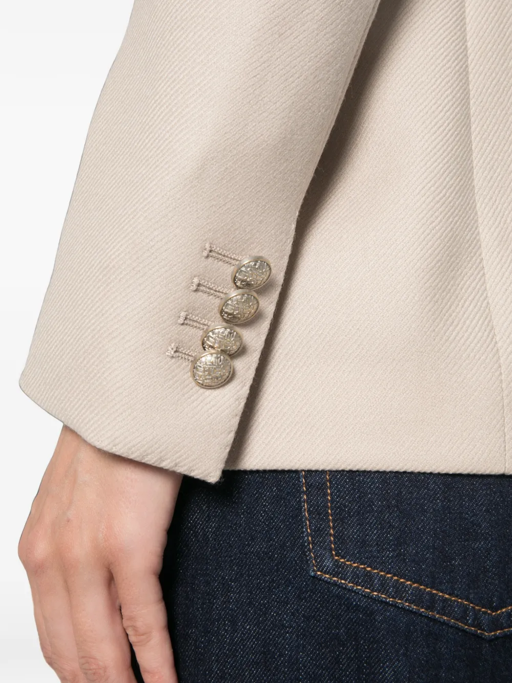 Tagliatore Blazer met dubbele rij knopen Beige