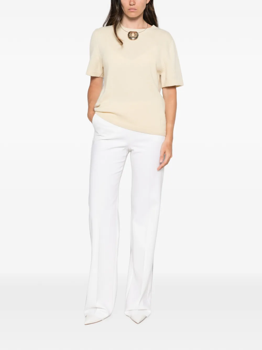 Max Mara Geplooide broek Wit