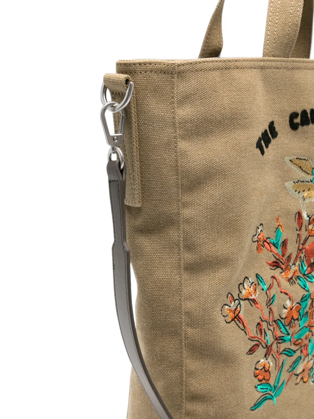 Paul Smith Canvas shopper met borduurwerk Beige