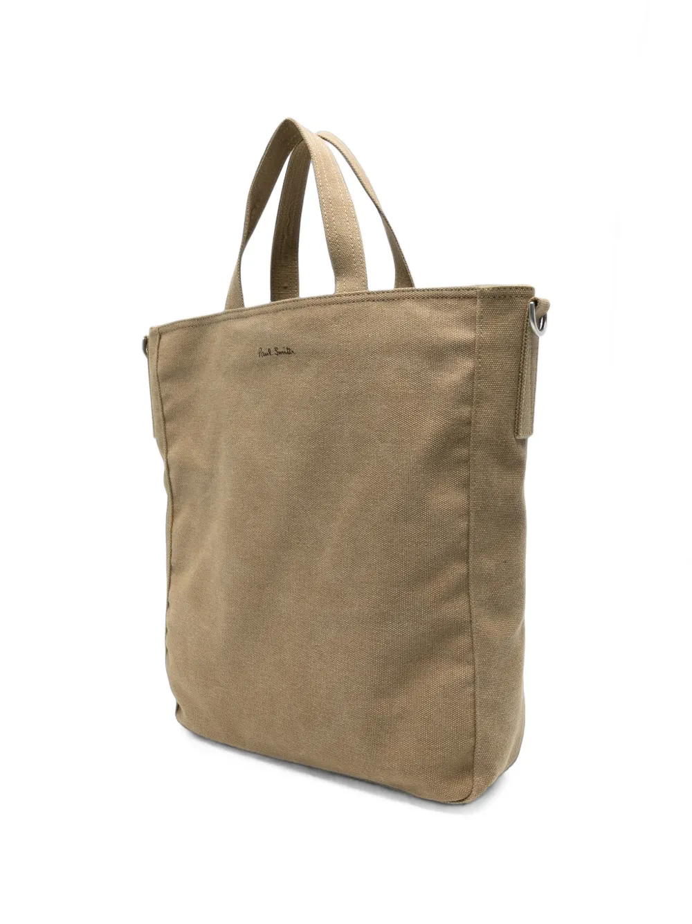 Paul Smith Canvas shopper met borduurwerk Beige