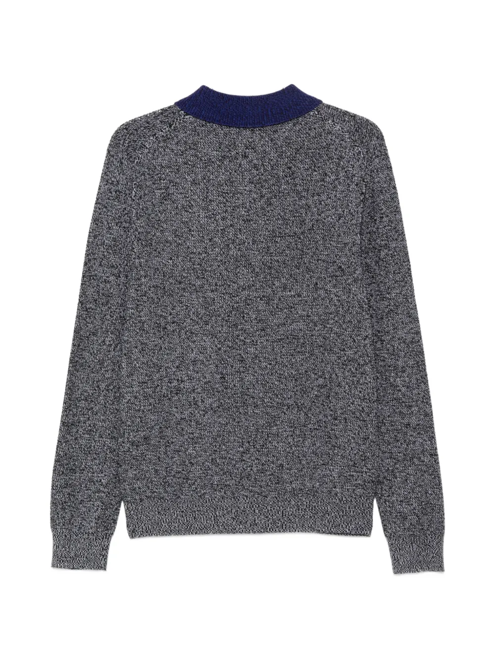 Paul Smith Gemêleerd gebreid poloshirt met lange mouwen Grijs