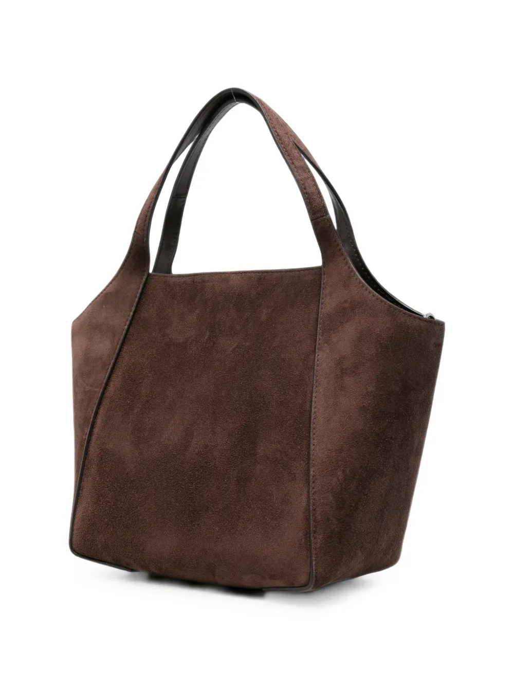 Brunello Cucinelli Shopper met suède afwerking Bruin