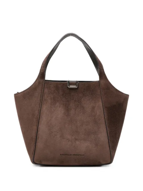 Brunello Cucinelli suede-finish tote bag