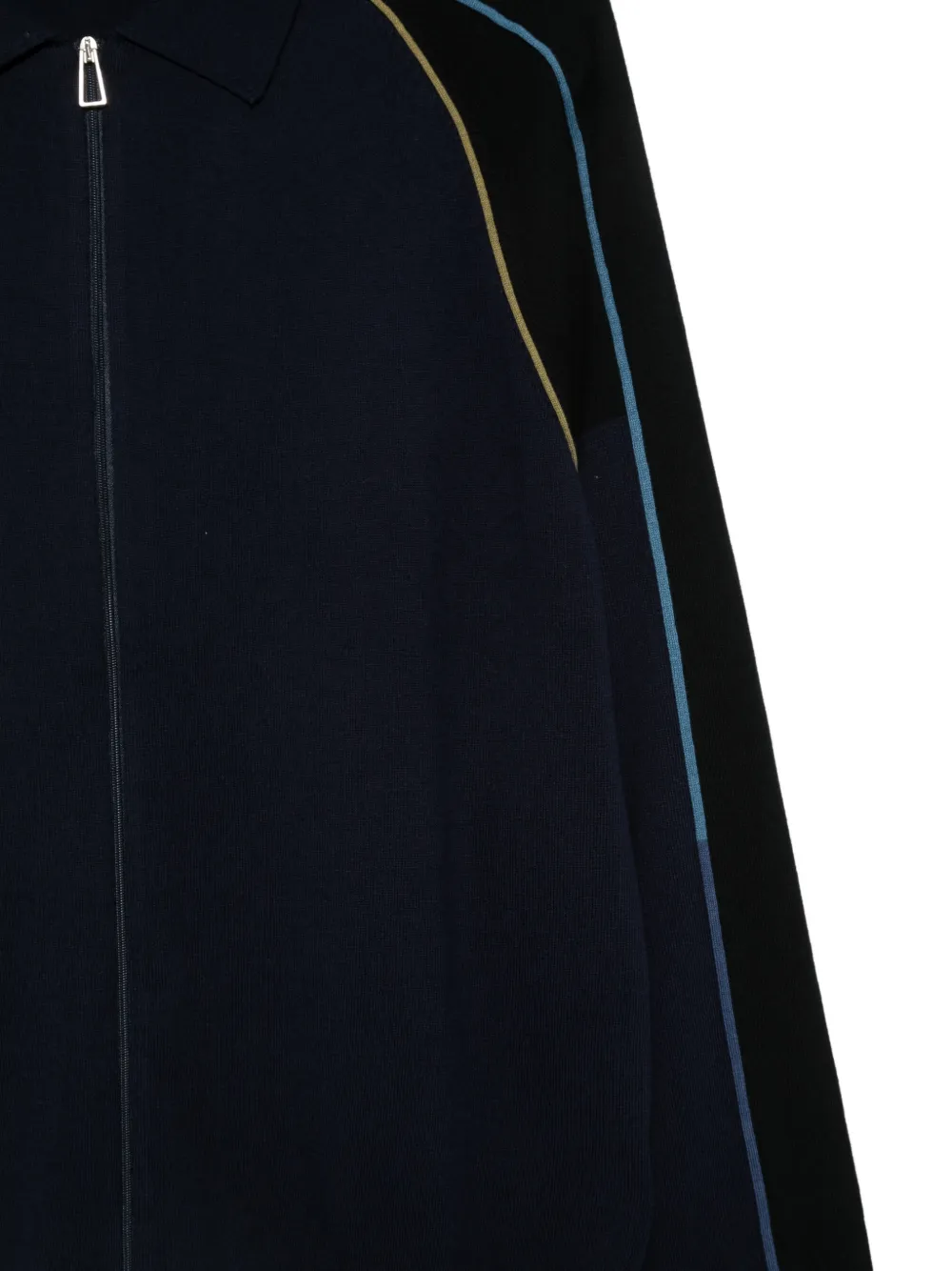 Paul Smith Polotrui met gestreepte afwerking en rits Blauw