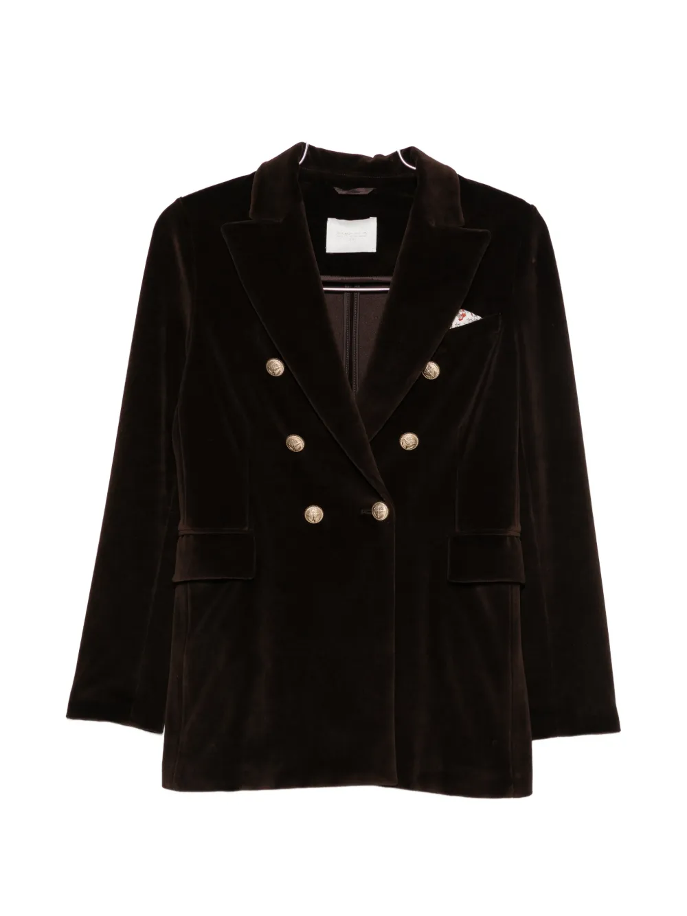 Circolo 1901 double-breasted velvet jacket - Marrone