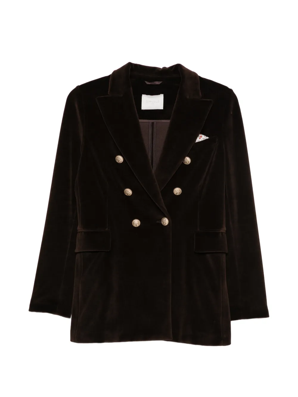 Circolo 1901 double-breasted velvet jacket - Marrone