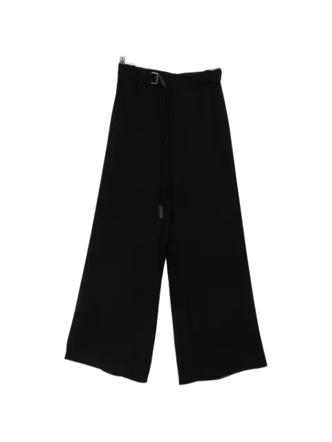 sacai belted wide-leg trousers