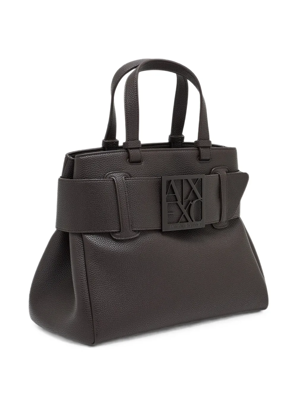 Armani Exchange Shopper met logoplakkaat Bruin