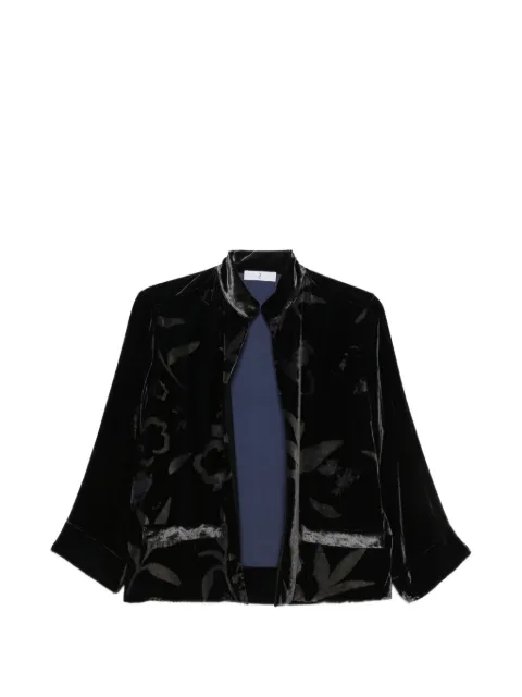 Why Ci floral-devoré velvet jacket