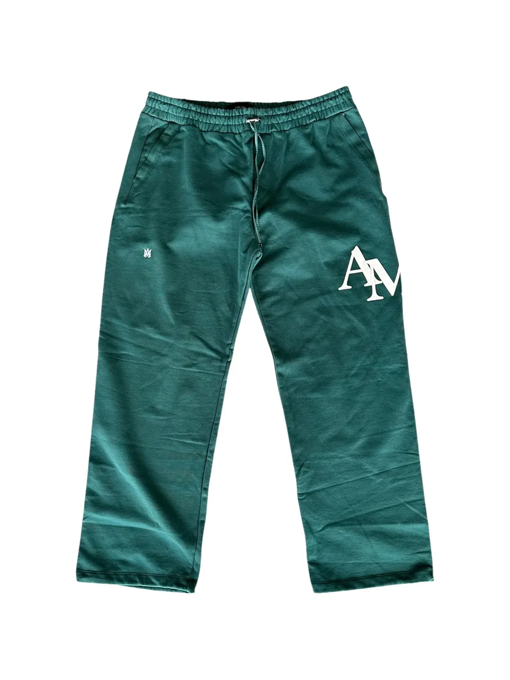AMIRI Staggered Logo drawstring track pants - Verde