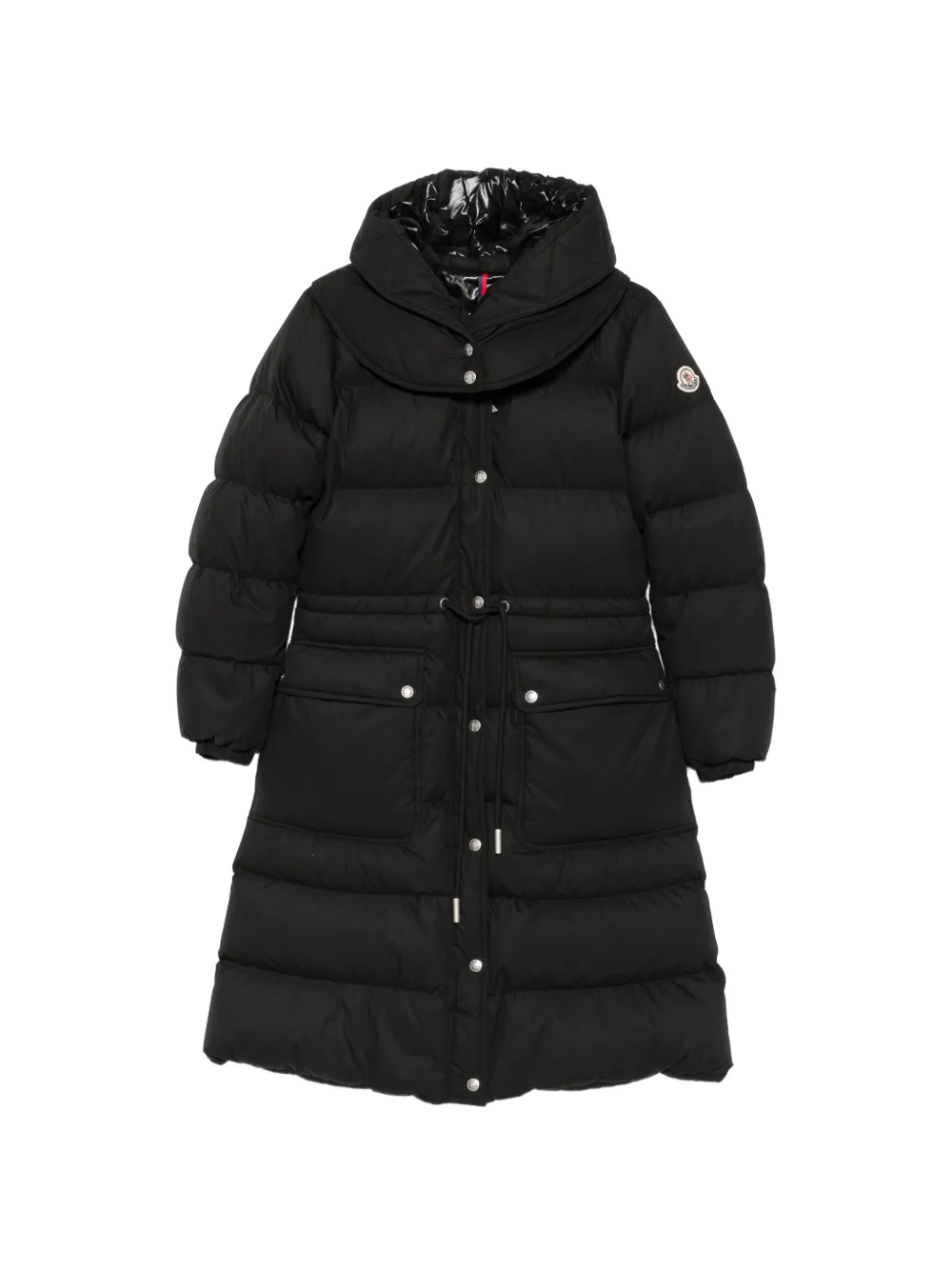 Moncler Gewatteerd jack met trekkoordtaille Zwart