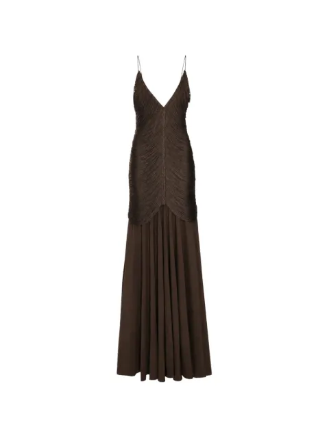 Bless Nostalgia fringe-embellished maxi dress
