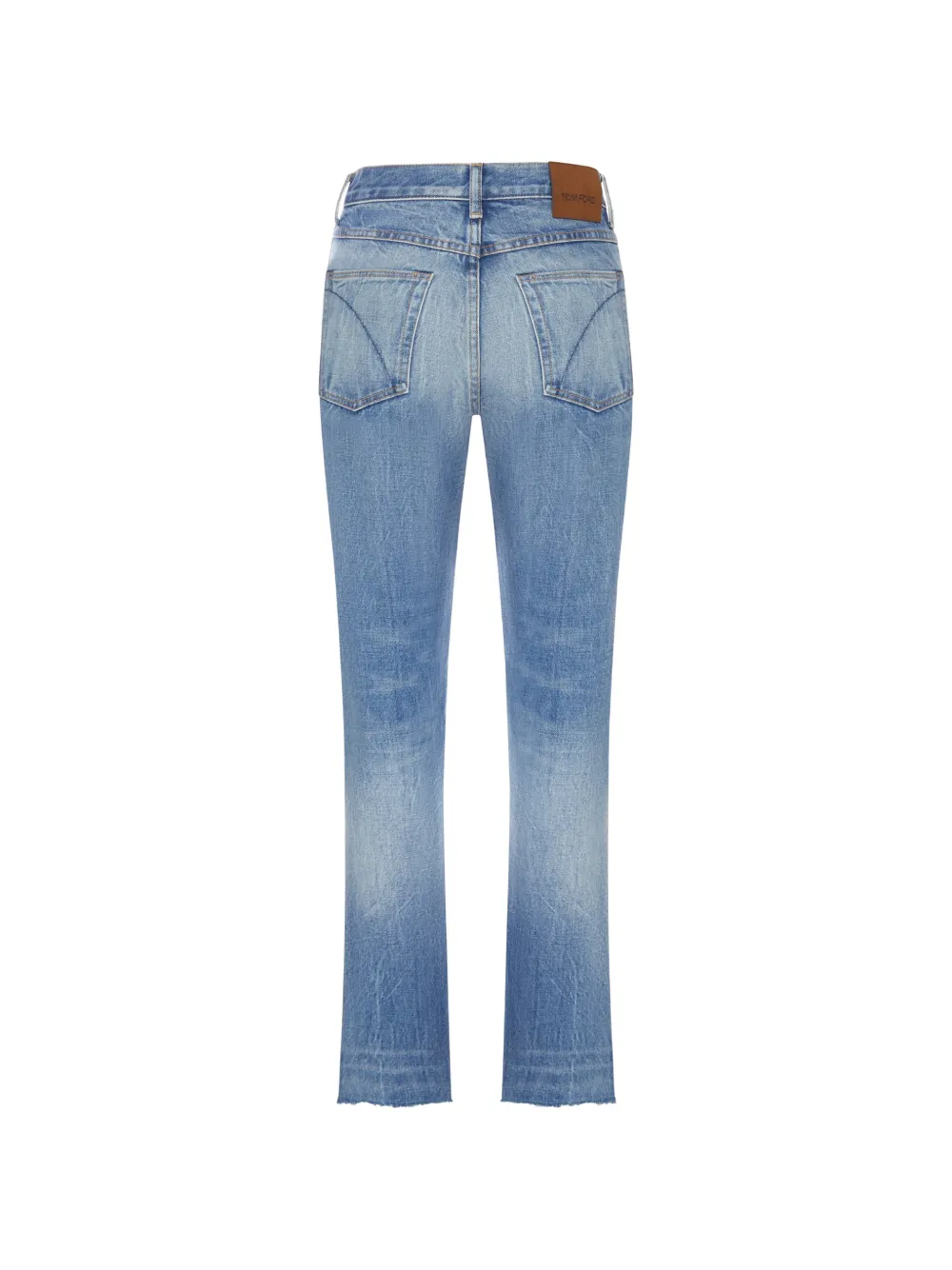TOM FORD Gerafelde jeans met vervaagd effect Blauw