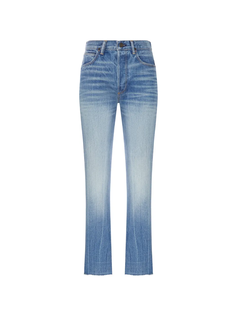TOM FORD faded raw-cut jeans - Blu