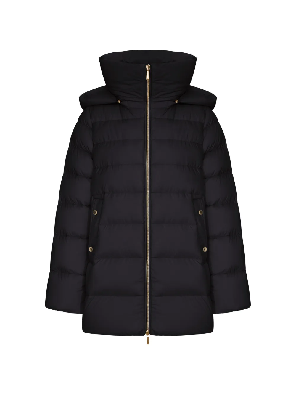 Moorer hooded quilted jacket - Nero