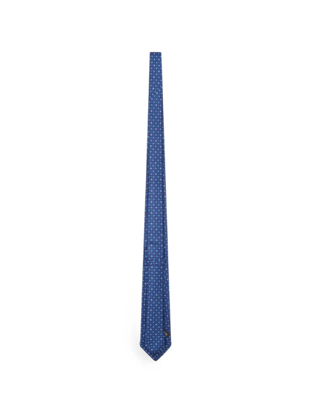 Kiton Zijden stropdas met geometrisch patroon Blauw